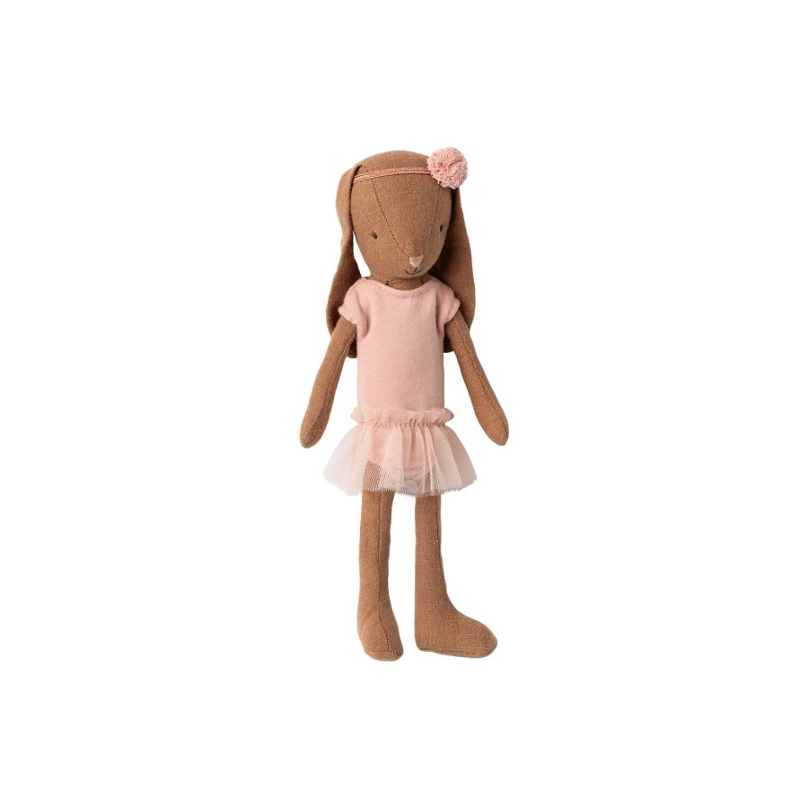 Maileg - Bunny, Size 1 - Chocolate brown - Ballet suit and skirt rose