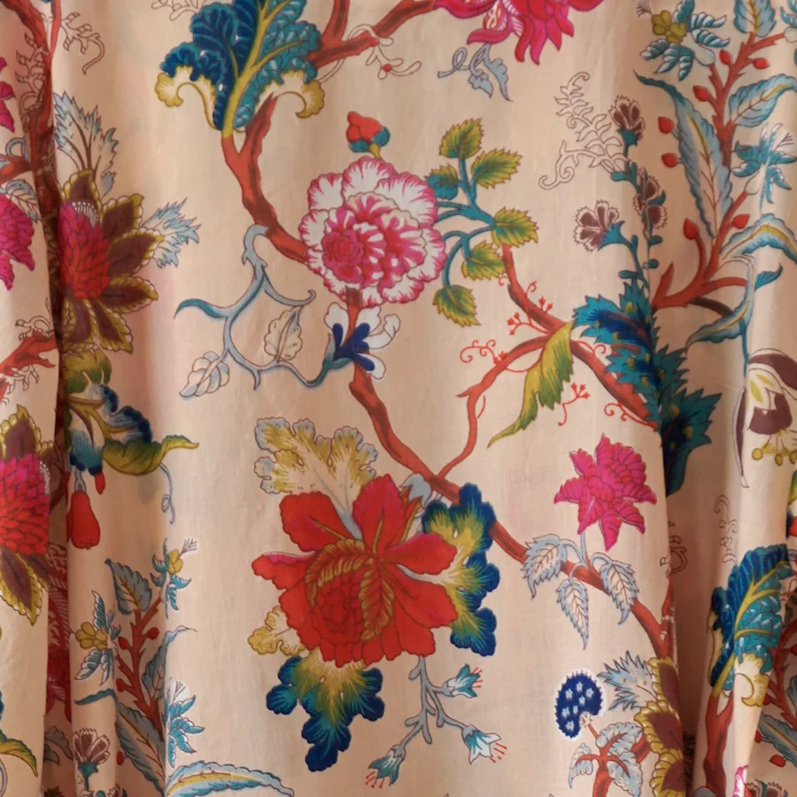 a HILL - Kimono Floradora Indian Flower Light Peach