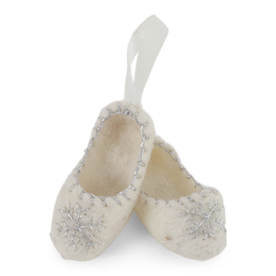 Gry & Sit - Ballerina Shoes Snowflake White Silver