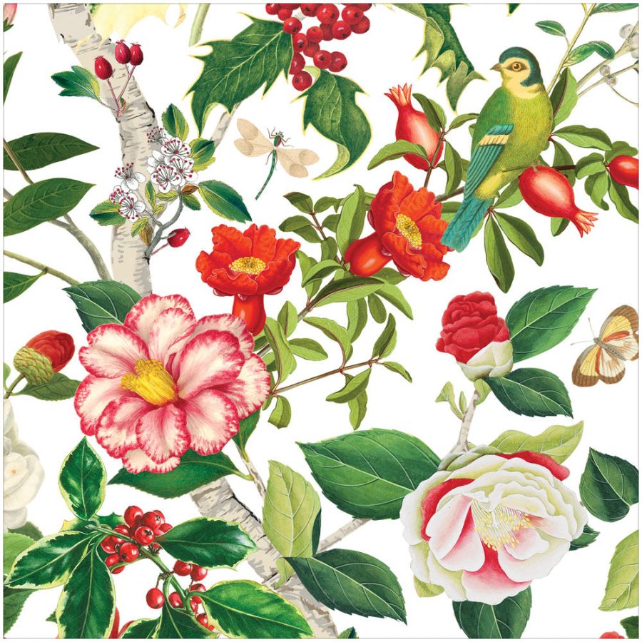 Caspari - Christmas Chinoiserie White, 40 x 40 cm