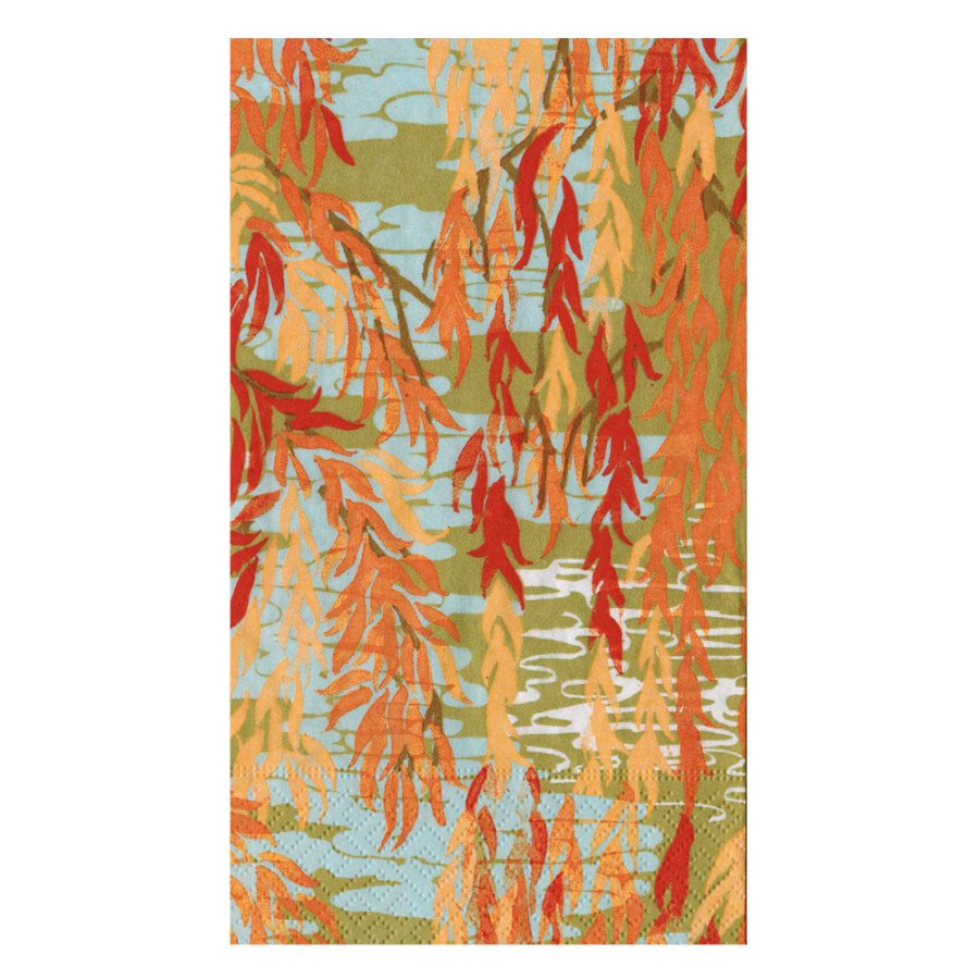 Caspari - Willows Coral, 33 x 40 cm