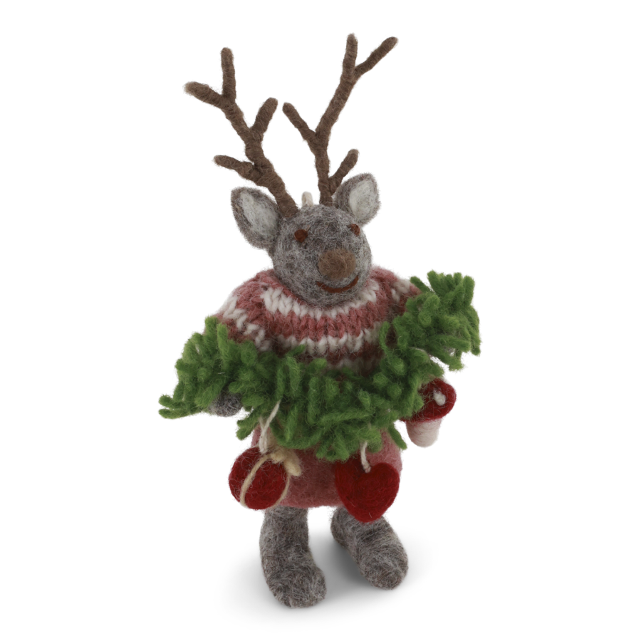 Gry & Sit - Small Grey Girly Deer Garland