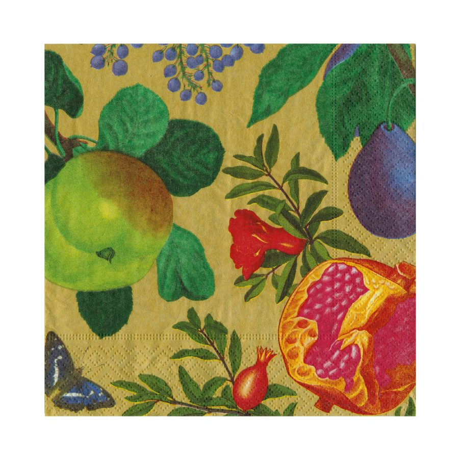 Caspari - Royal Orchard Gold 2, 33 x 33 cm