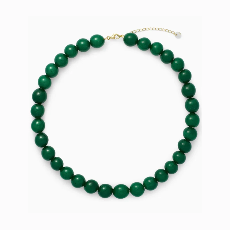 Soï - Halsband Faro, Green Jade 12mm