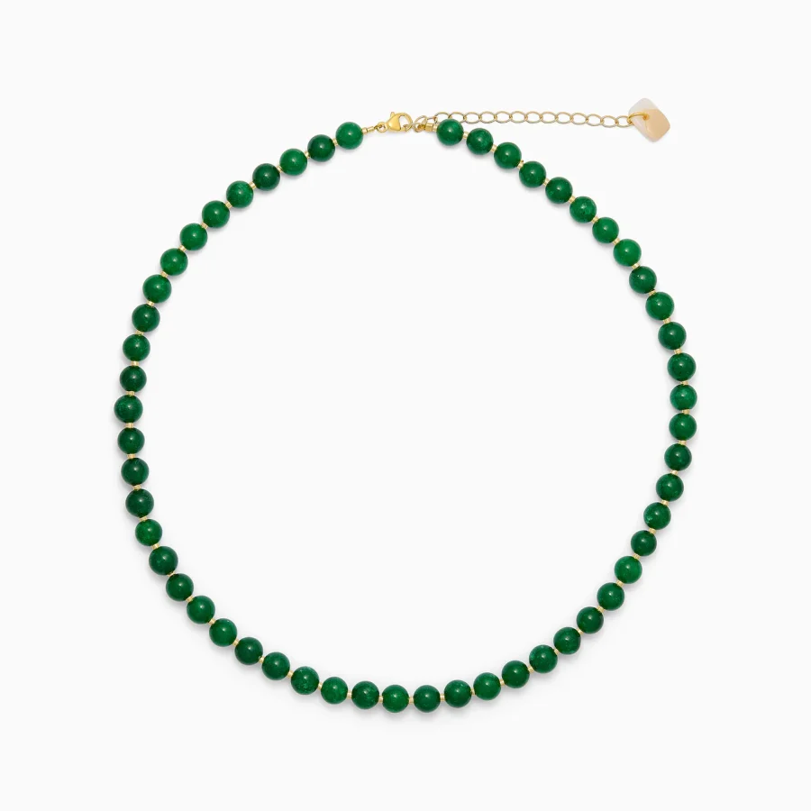 Soï - Halsband Luck, Green Jade 6mm