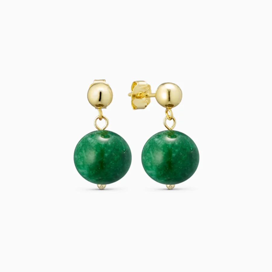 Soï - Örhängen Nora, Luck Green Jade