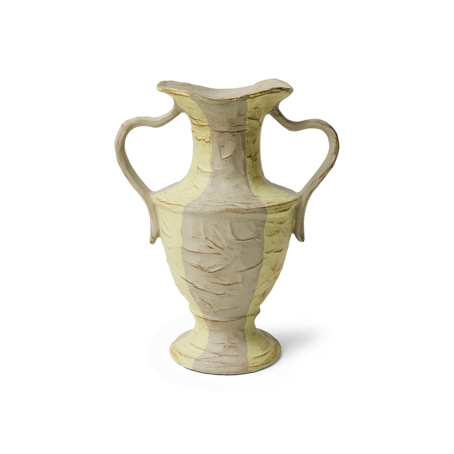 HKLIVING - Vase, Cream stripes