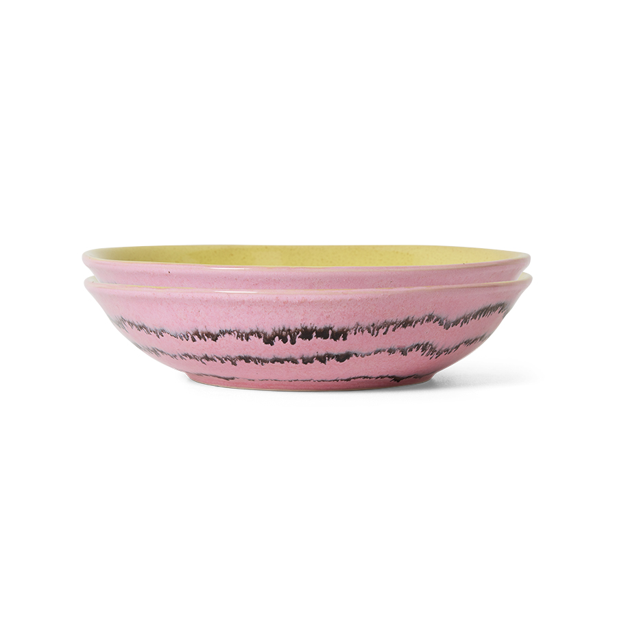 HKLIVING - 70s Ceramics Curry Bowls 2-pack, Bubble