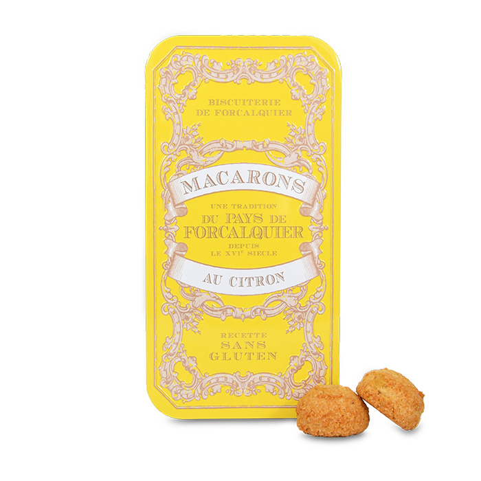 Maison Brémond - Plåtburk med Citron-macarons från Provence
