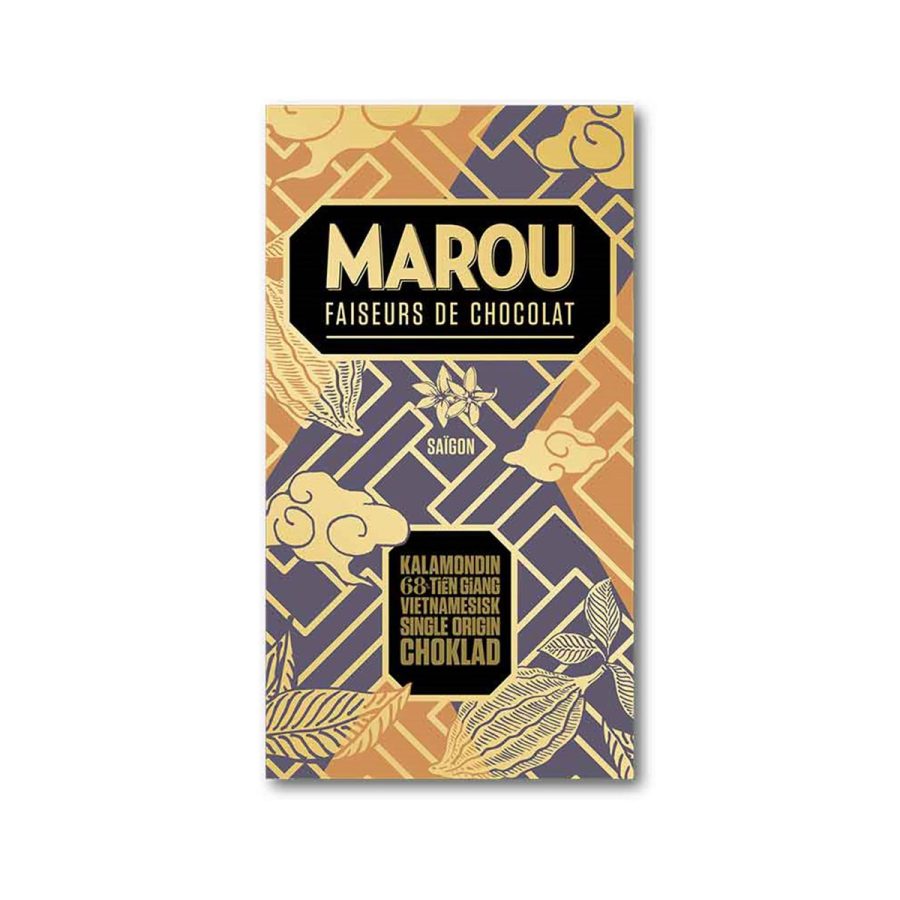 Marou - Mörk choklad med kalamondincitrus 68%