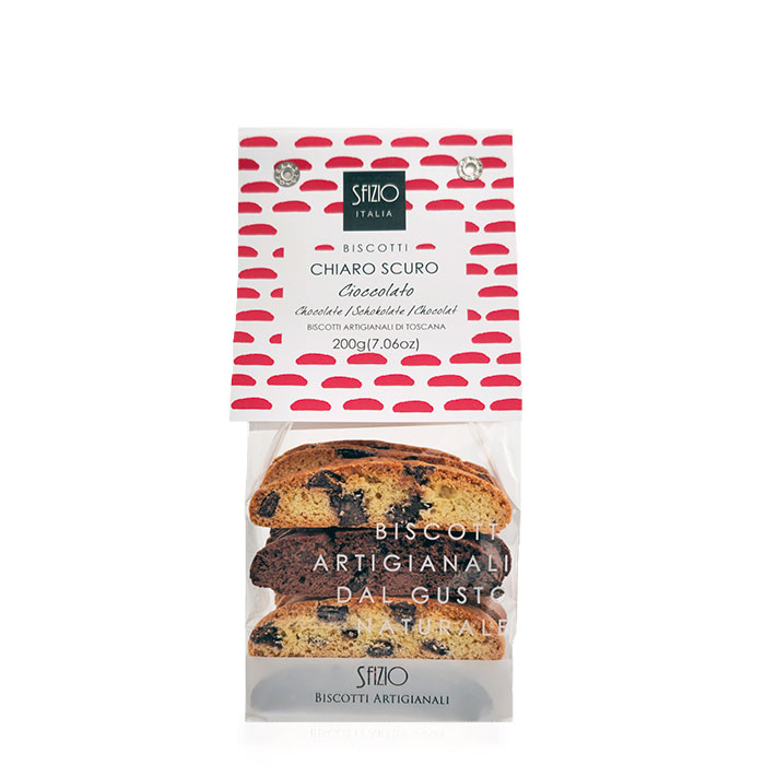 Sfizio - Biscotti Ljus & Mörk Choklad 200g