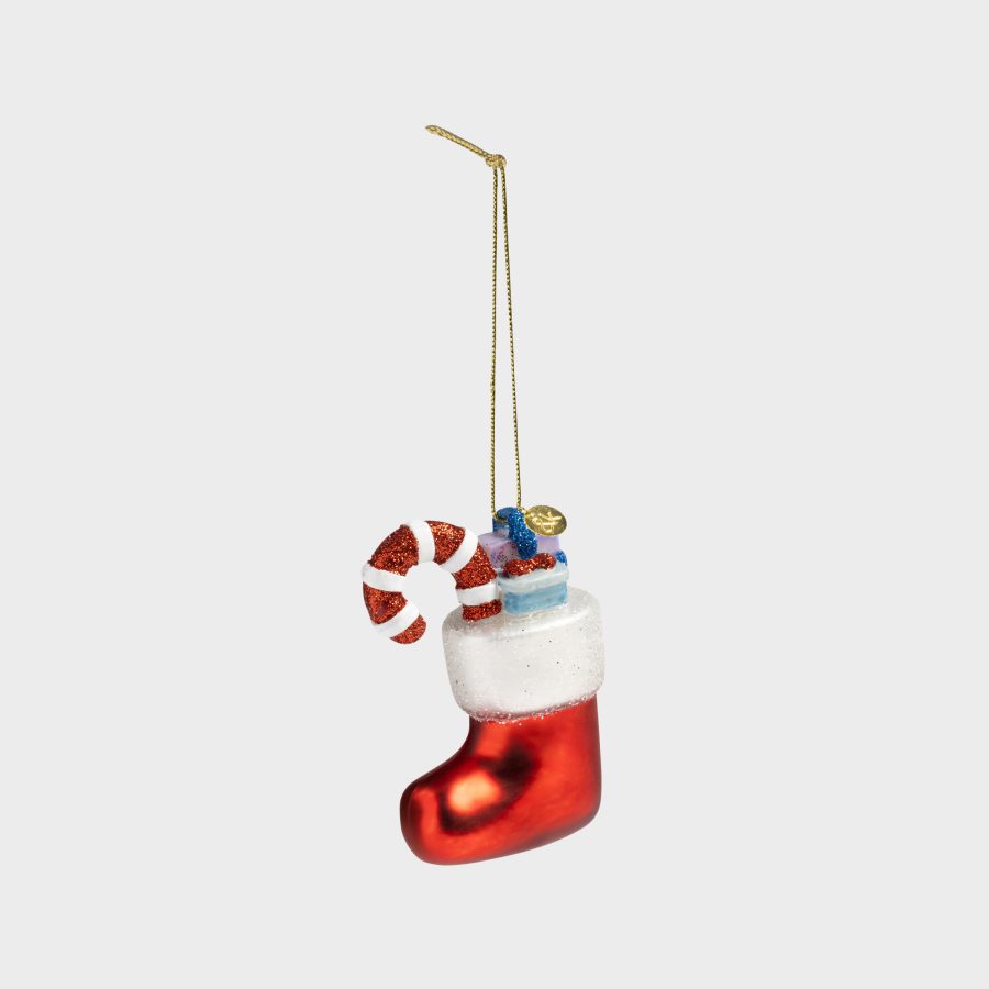 &klevering - Julgranskula Julstrumpa Röd