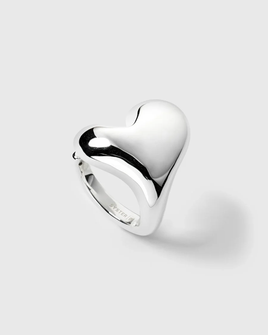 Syster P - Bolded Heart Ring Silver - Bild 3