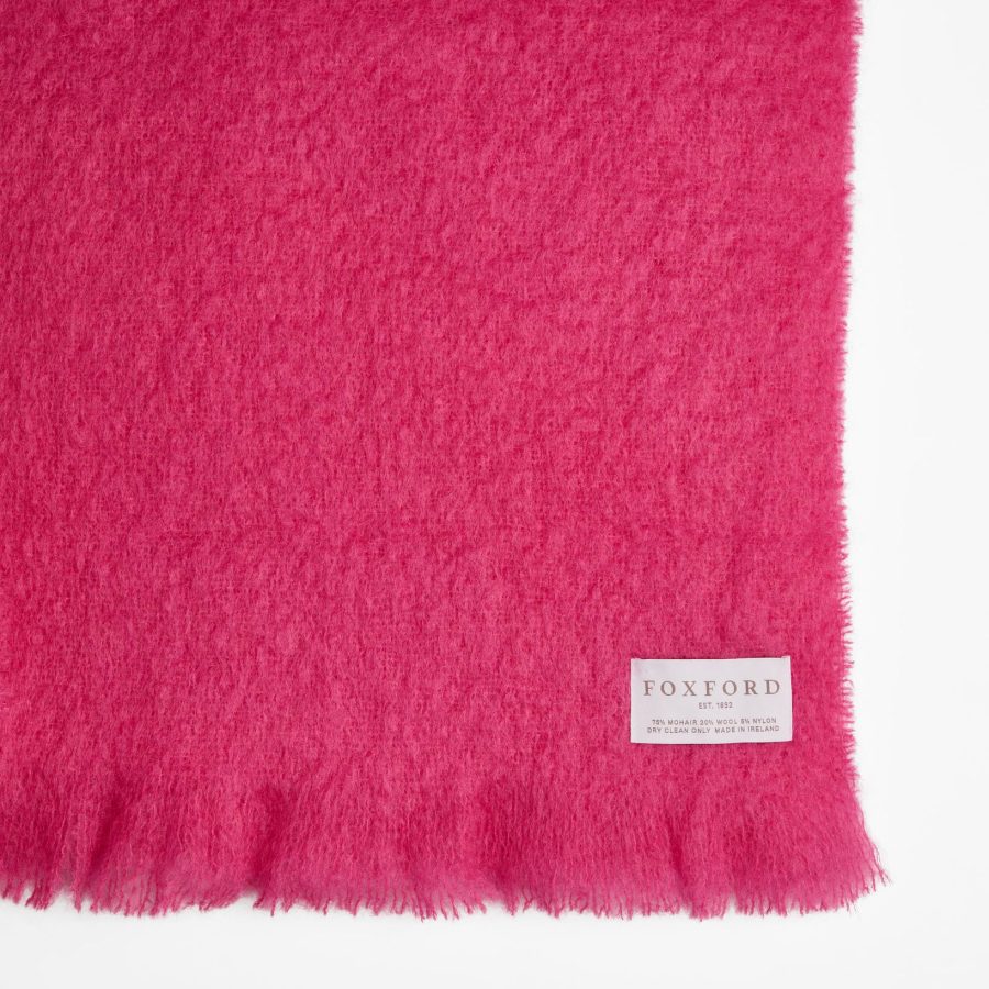 Foxford - Mohairpläd Foyle Petunia Pink