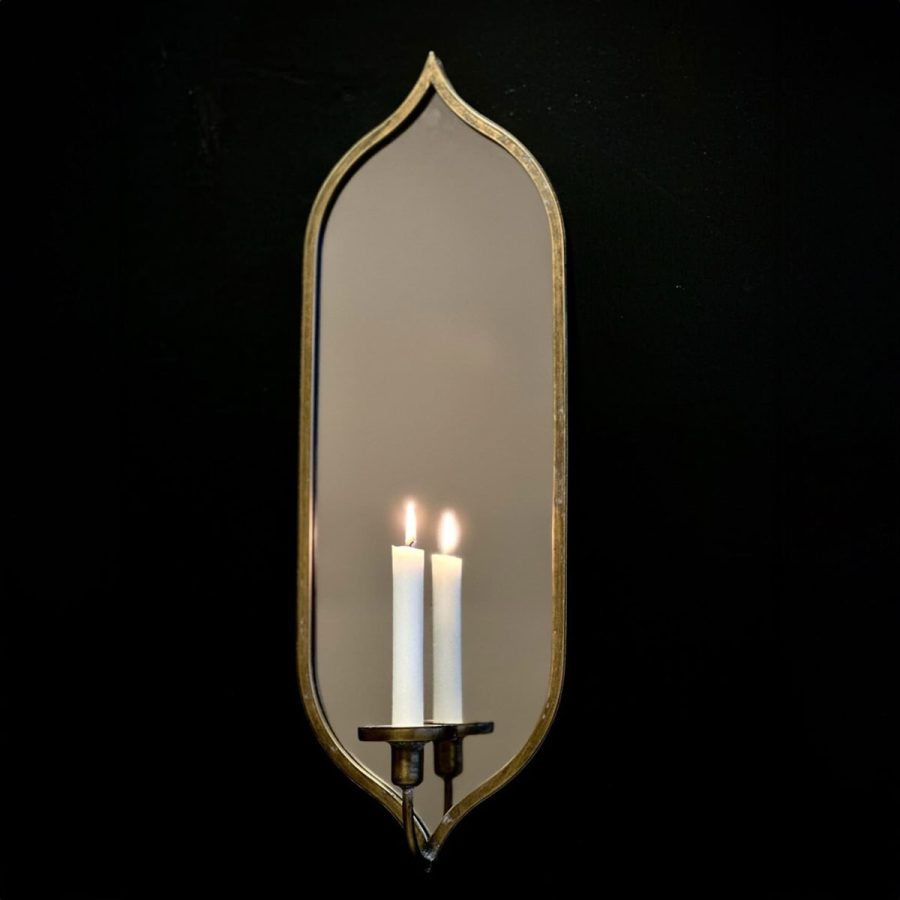 Noori Objects - Prija Väggspegel Med Ljushållare