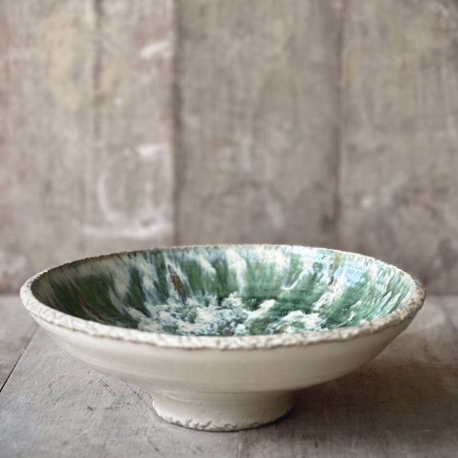 Noori Objects - SAC Runt Fat, Green/Beige