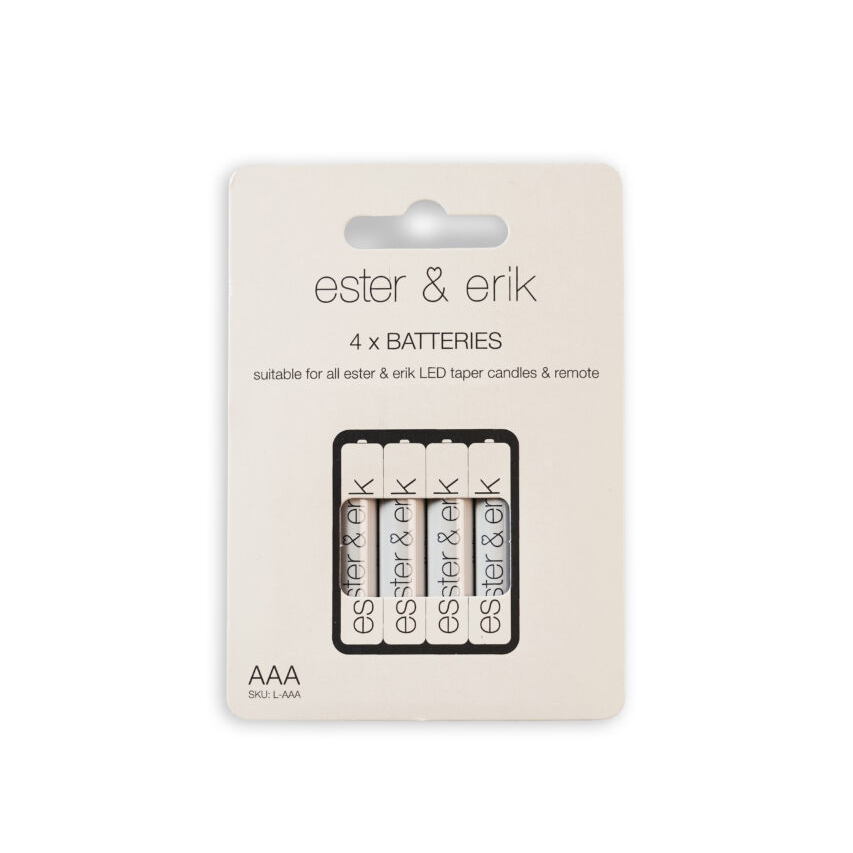 Ester & Erik - Batterier till LED-ljus AAA 4-pack
