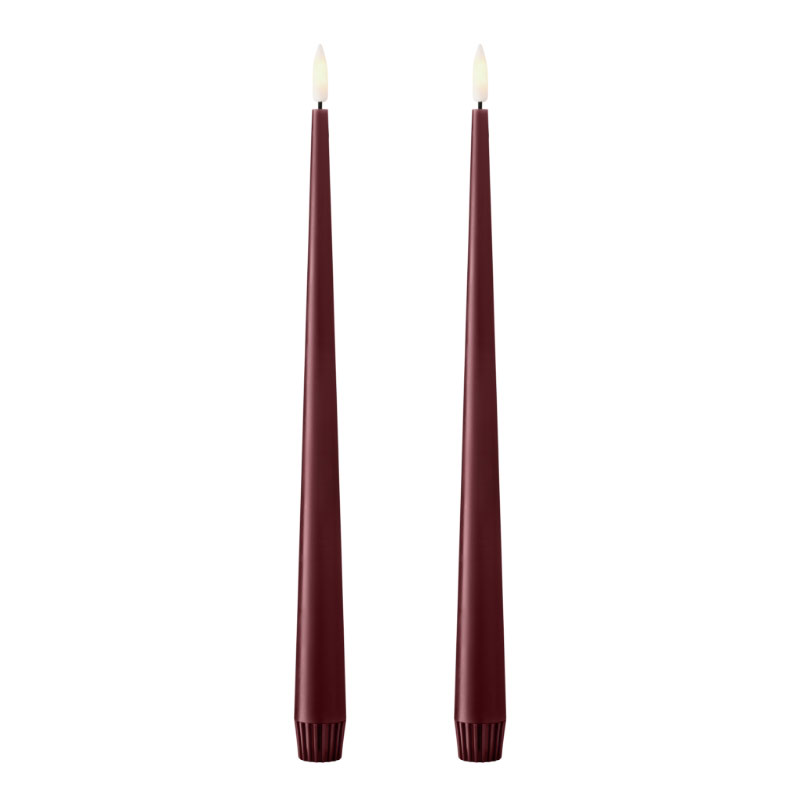 Ester & Erik - Led-Ljus 2-pack 30 cm Deep Wine