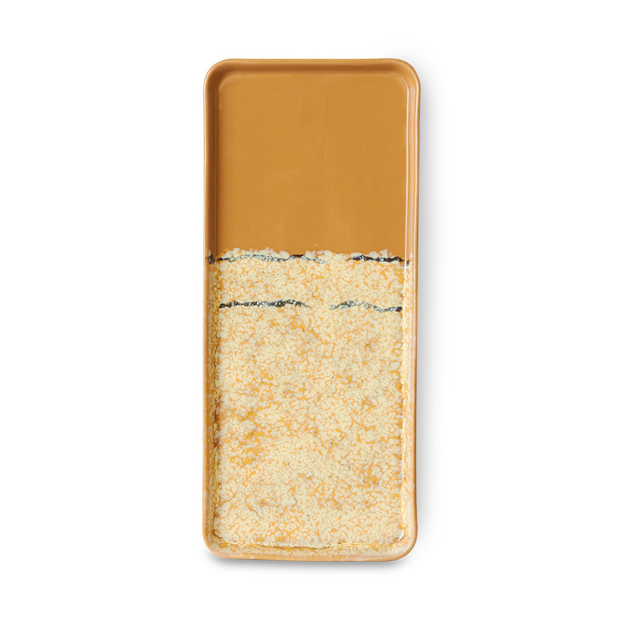 HKLIVING – 70s ceramics Cake Tray Sunbeam