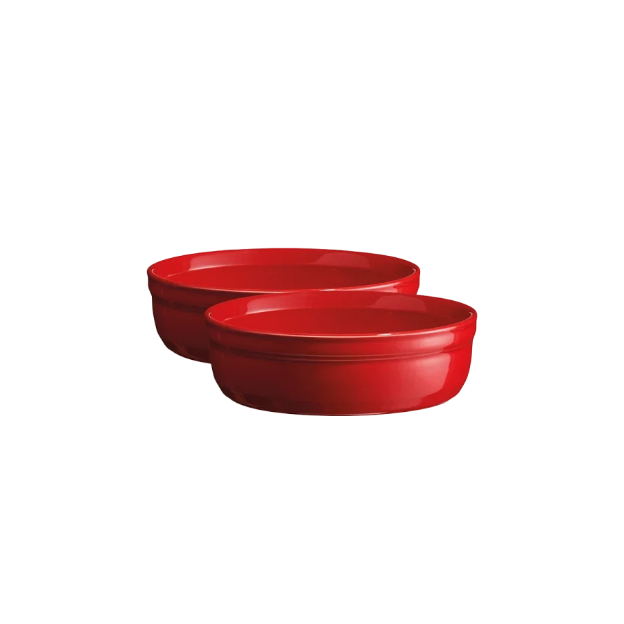 Emile Henry - Set 2 x Creme Brulee Formar Röd