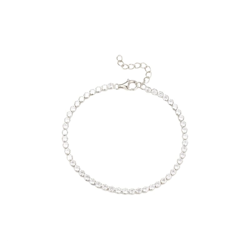 Aqua Dulce - Armband Tennis Vintage Round Silver
