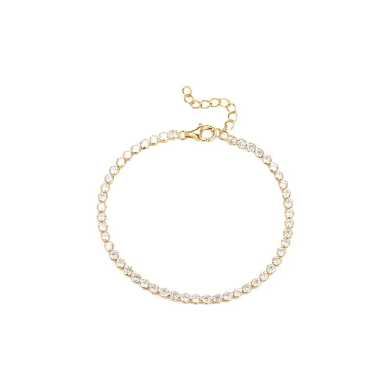 Aqua Dulce - Armband Tennis Vintage Round Guld