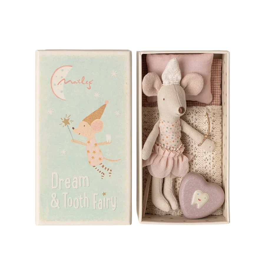 Maileg - Tooth fairy mouse Little sister in matchbox