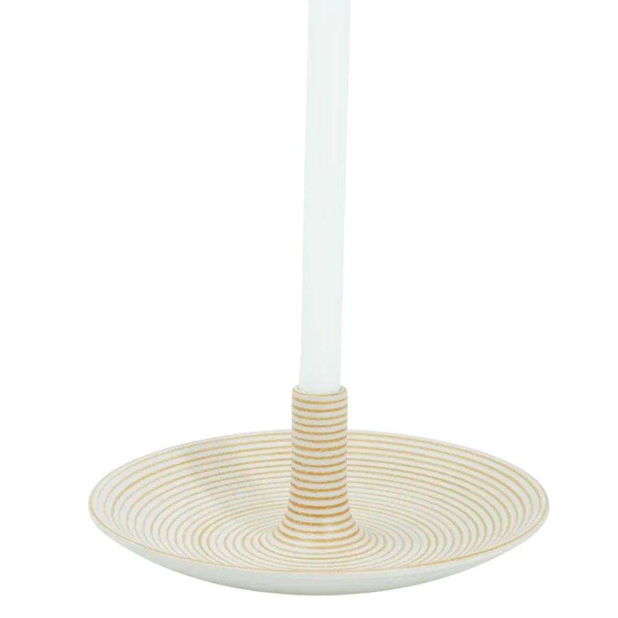 Paradisverkstaden - Ljusfat Stort Vit/Ockra