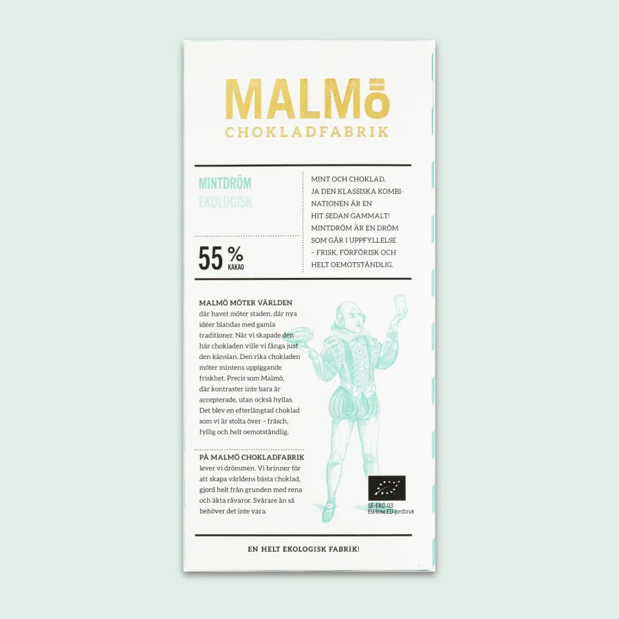 Malmö Chokladfabrik - Mintdröm 55% 80g