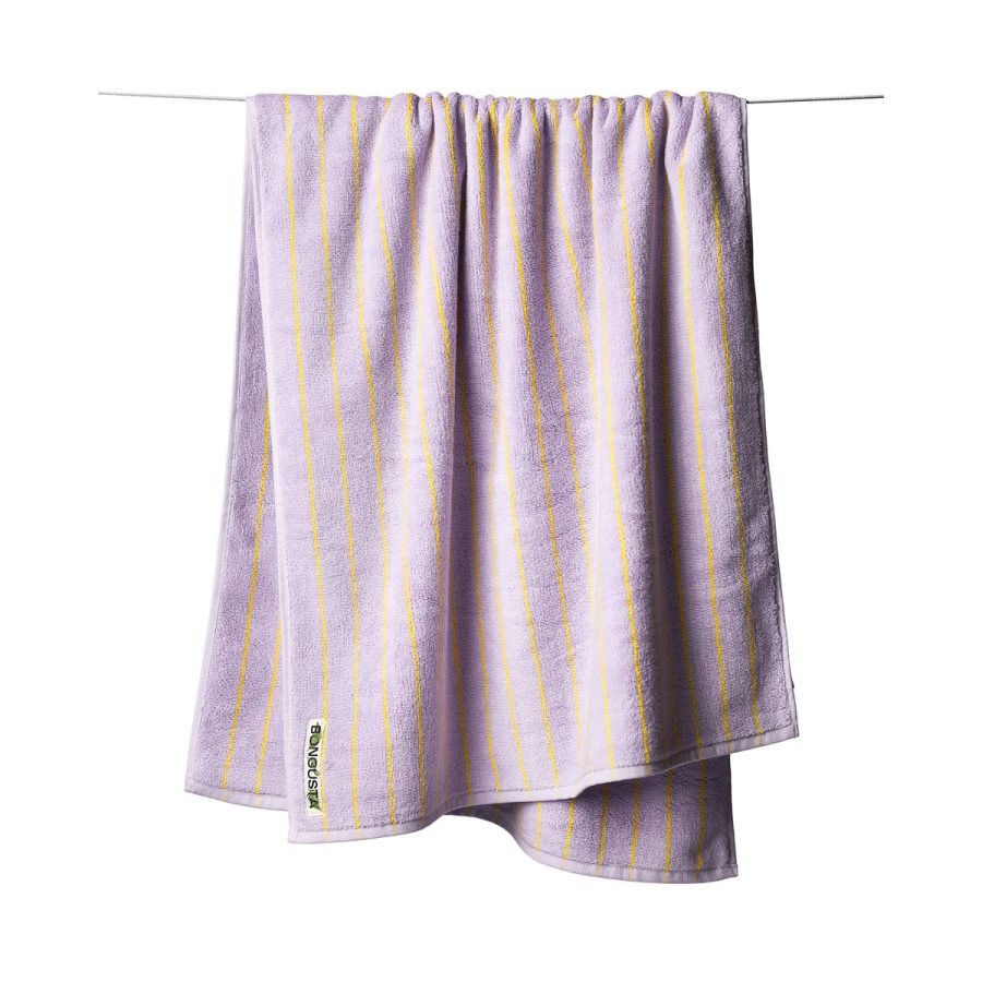 Bongusta - Badhandduk Naram Lilac & Neon Yellow