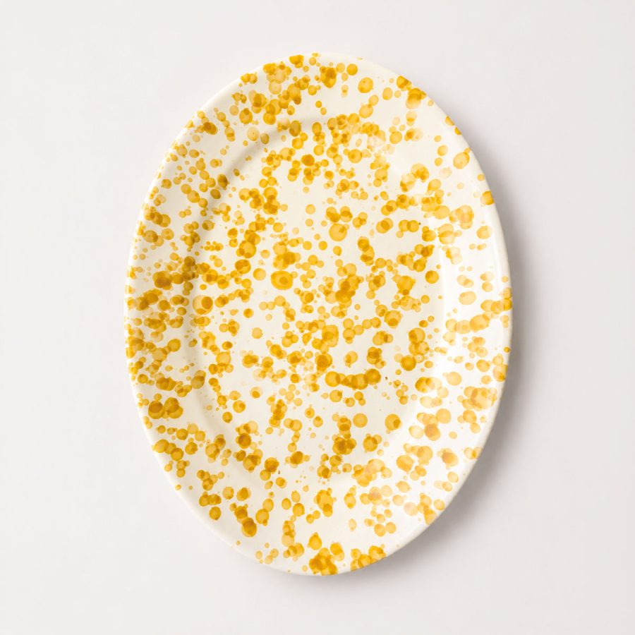 Benegiamo - Serveringsfat Ovalt 38cm Spruzzi Giallo