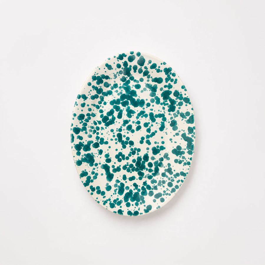 Benegiamo - Serveringsfat Ovalt 25cm Spruzzi Verde