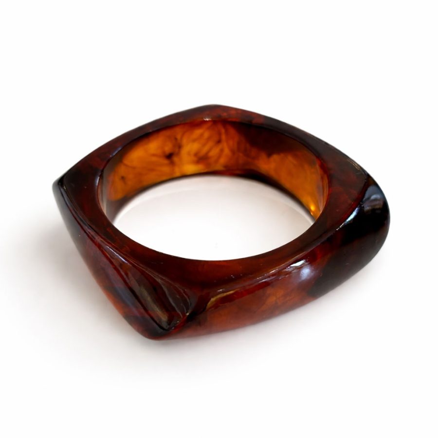 Square Bangle Amber