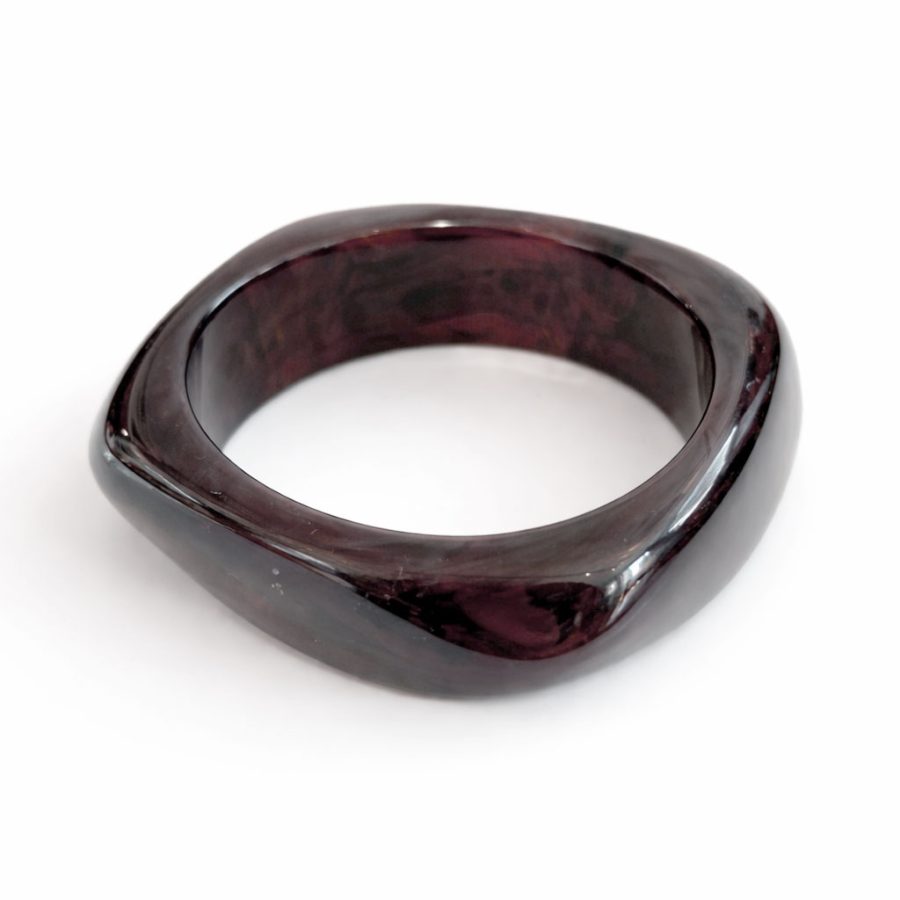 Square Bangle Dark Prune