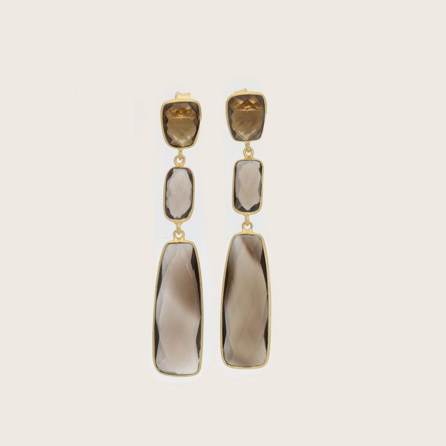 ShanShan - Örhängen Tota Smoky Topaz