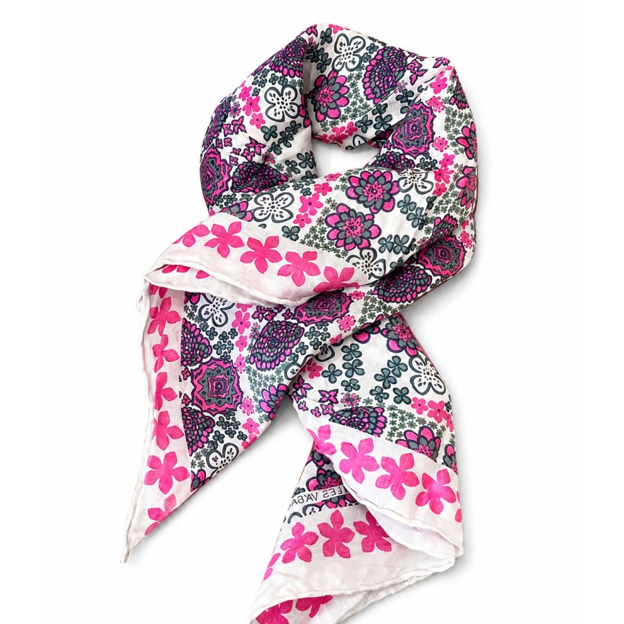 Les Belles Vagabondes - Scarf Mini Caraibes Fuchsia