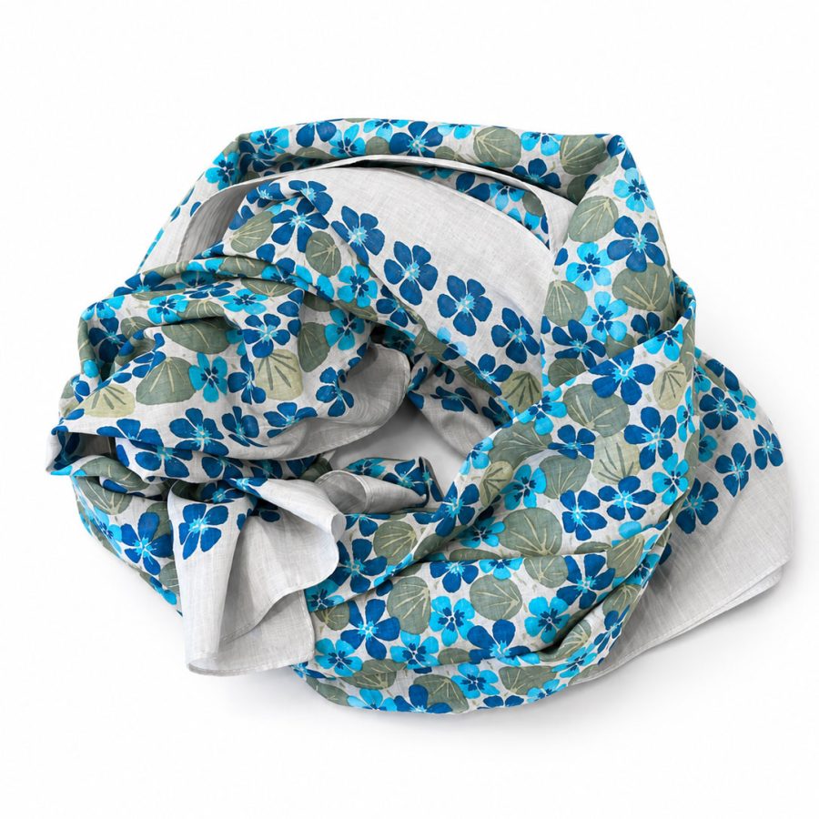 Les Belles Vagabondes - Bomullsscarf Ondine Bleu
