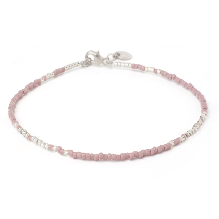 Blush Indigo - Armband Be Blush Dusty Rose Silver