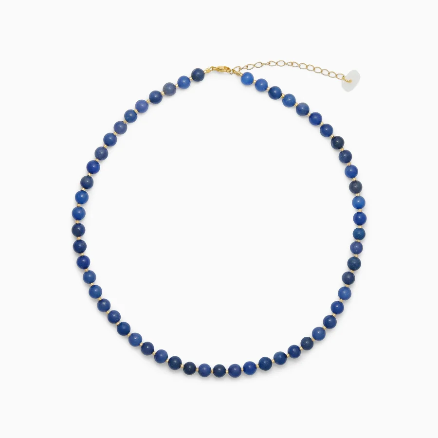 Soï - Halsband Peace, Blue Jade 6mm