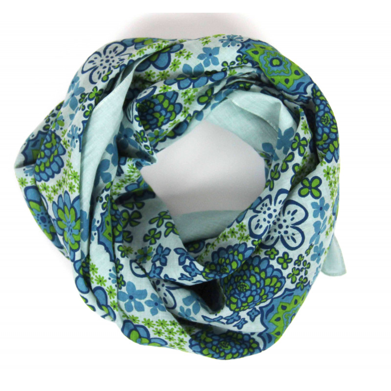 Les Belles Vagabondes - Bomullsscarf Hawai Vert Green