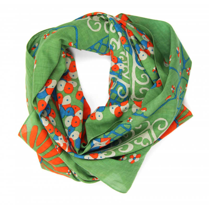 Les Belles Vagabondes - Bomullsscarf Mariko Kaki