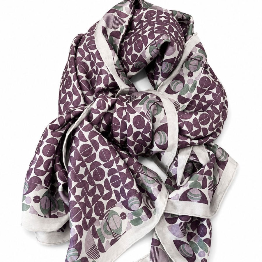 Les Belles Vagabondes - Scarf Siden Performance Prune Purple