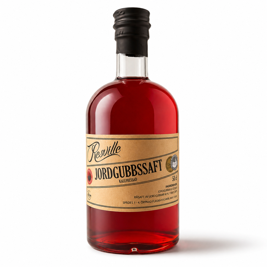 Resville - Kallpressad jordgubbssaft 50cl