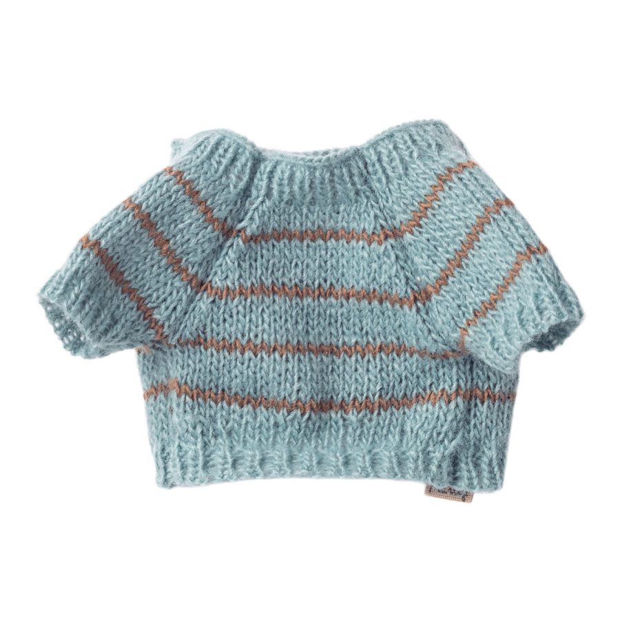 Maileg - Puppy supply, Small, Knitted sweater - Dusty blue