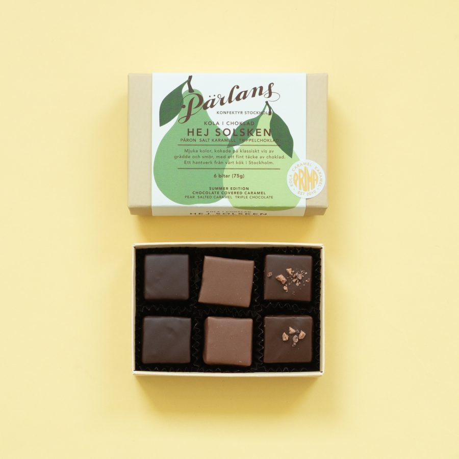 Pärlans - Kola i Choklad Hej Solsken 6 bitar