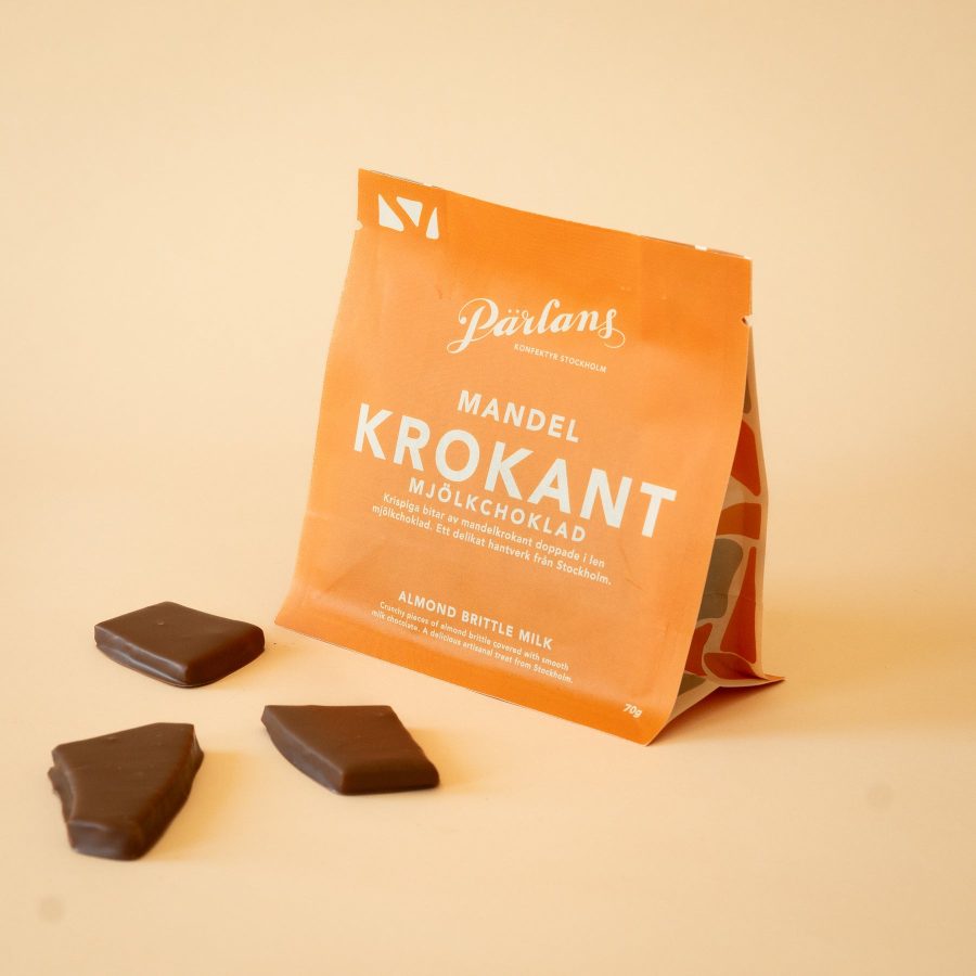 Pärlans - Krokant Mandel Mjölkchoklad 70 gram