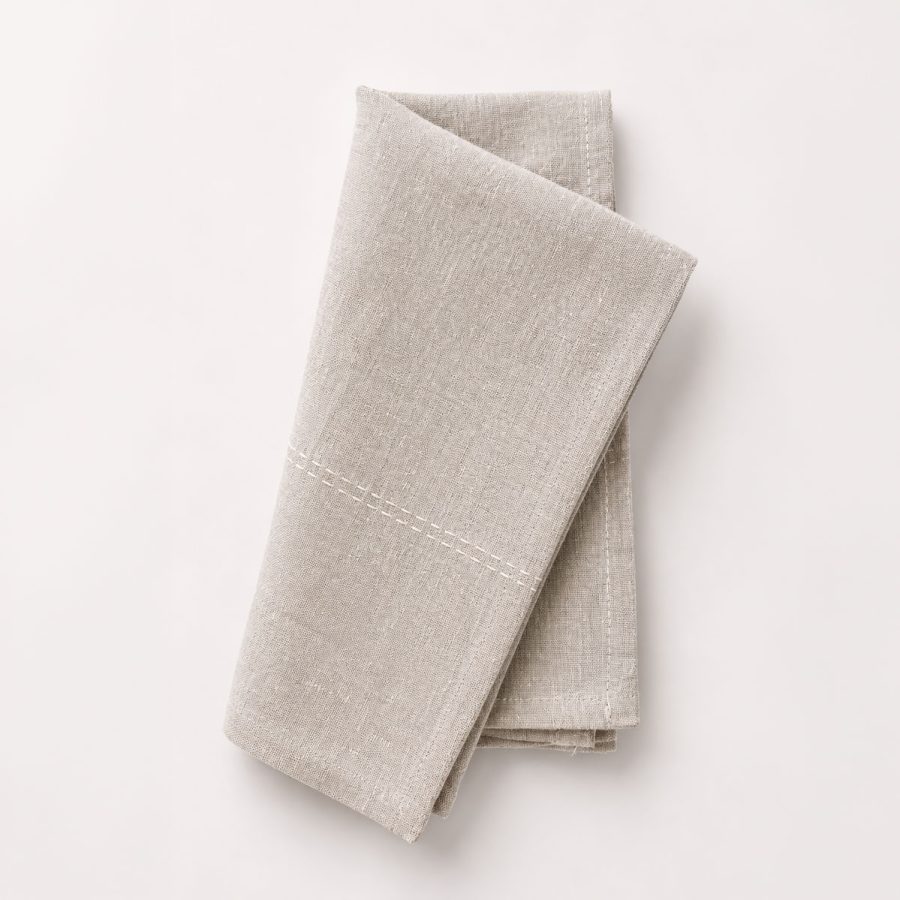 Charvet Éditions - Linneservett Rythmo 45x45cm Natur