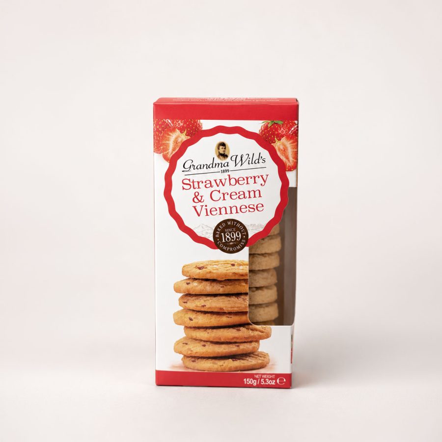Grandma Wild's - Kakor med jordgubb & vit choklad 150g