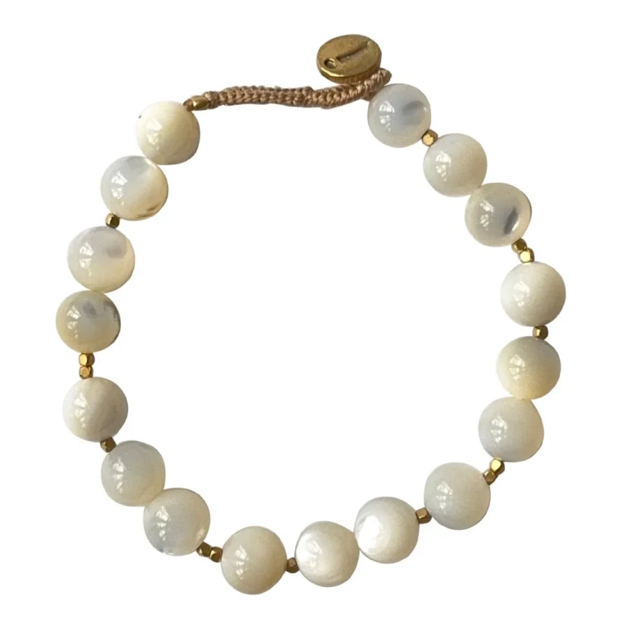IBU Jewels - Armband Bo Round Mother of Pearl BO29