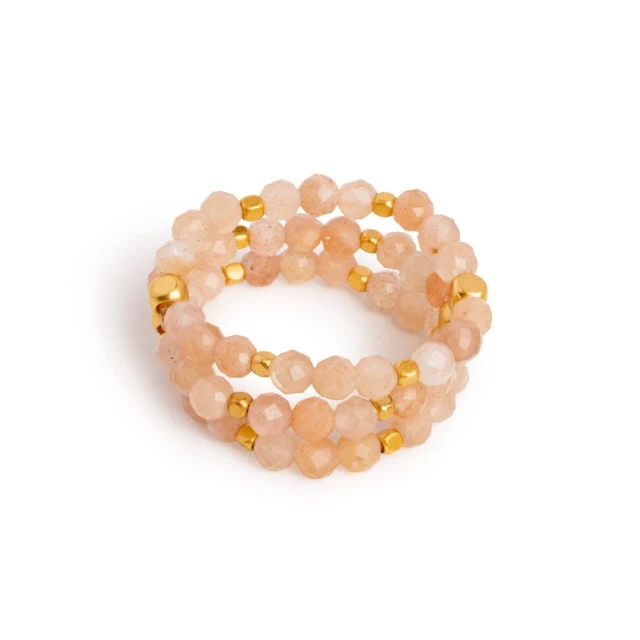 IBU Jewels - Ring Stone Dot XL Sunstone RA002